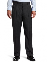 Louis Raphael LUXE Men's 100% Washable Wool Plaid Pleated Comfort Waist Dress Pant Louis Raphael LUXE Men's 100% Washable Wool Plaid Pleated Comfort Waist Dress Pant