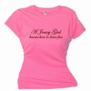 Flirty Diva Tees Woman's SoftStyle T-Shirt-A Jersey Girl knows how to have fun-Pink Azalea-Brown Size XX-Large Fits 43 inch bust