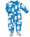 He'll have many warm and cozy nights in this polar bear printed footed blanket sleeper by Carter's.