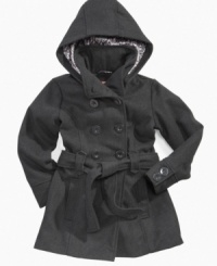 Neat and tie-dy. This cute wool coat from Dollhouse will shut out the wind and the rain while keeping her looking sweet. Neat and tie-dy. This cute wool coat from Dollhouse will shut out the wind and the rain while keeping her looking sweet.