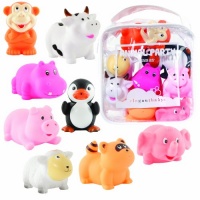 Elegant Baby 8 Piece Bath Squirties Gift Set in Vinyl Zip Bag, Animal Elegant Baby 8 Piece Bath Squirties Gift Set in Vinyl Zip Bag, Animal