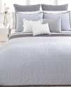 A textured crinkle stripe design embellishes this European sham from Vera Wang's Dusk bedding collection. Finished in pure cotton.