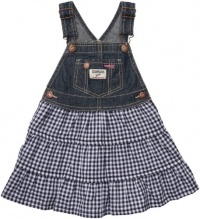 OshKosh B'Gosh 3 Tiered Denim Jumper - Blue Plaid OshKosh B'Gosh 3 Tiered Denim Jumper - Blue Plaid