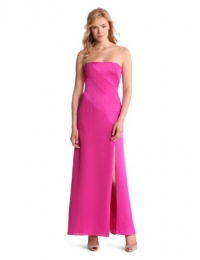 BCBGMAXAZRIA Women's Claudine Strapless Blocked Gown, Bright Berry, 4 BCBGMAXAZRIA Women's Claudine Strapless Blocked Gown, Bright Berry, 4