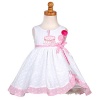 White Pink Balloon Boutique 1st Birthday Dress Baby Girls 12M-4T