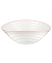 Distinctly ribbed Sophie Conran dinnerware sets your table with the charm of traditional hand-thrown pottery, but the durability of contemporary Portmeirion porcelain. Mix the banded Carnivale cereal bowl with solid pink pieces. Distinctly ribbed Sophie Conran dinnerware sets your table with the charm of traditional hand-thrown pottery, but the durability of contemporary Portmeirion porcelain. Mix the banded Carnivale cereal bowl with solid pink pieces.