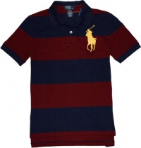 Polo Ralph Lauren Boys Striped Big Pony Polo, Burgundy Multi, X-Large (18-20) Polo Ralph Lauren Boys Striped Big Pony Polo, Burgundy Multi, X-Large (18-20)