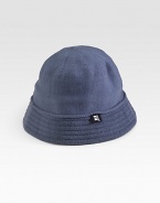 A soft cotton knit design with a bell silhouette and a ribbed brim. Hand wash Imported