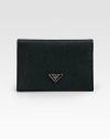 Textured saffiano leather design completed with an iconic logo accent.Six card slotsLeather3W x 5HMade in Italy