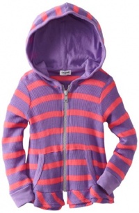 Splendid Littles Girls 2-6x Pop Thermal Ruffle Zip Up, Jam/Neon Pink, 4T Splendid Littles Girls 2-6x Pop Thermal Ruffle Zip Up, Jam/Neon Pink, 4T