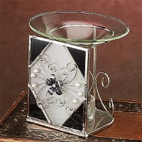 StealStreet SS-A-56549 Metal Wire Floral with Pearl Oil Burner Aromatherapy, Black StealStreet SS-A-56549 Metal Wire Floral with Pearl Oil Burner Aromatherapy, Black