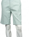 Club Room Vertical Stripes (Micro) Juniper Combo Flat Front Walking Shorts