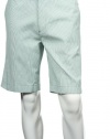 Club Room Vertical Stripes (Micro) Juniper Combo Flat Front Walking Shorts