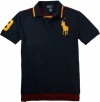 Polo Ralph Lauren Boys Color-Blocked Mesh Polo (Medium (10-12), French Navy)