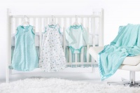 SwaddleDesigns 6 Piece zzZipMe Sack Crib Bedding Set with Crib Skirt with Cozy Blanket for Parents, Turquoise, 3-6 Months SwaddleDesigns 6 Piece zzZipMe Sack Crib Bedding Set with Crib Skirt with Cozy Blanket for Parents, Turquoise, 3-6 Months
