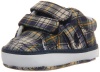 Ralph Lauren Layette Bollingbrook EZ Crib Shoe (Infant/Toddler),White/Navy/Plaid,4 M US Toddler