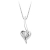1/8 ct. Diamond Sirena Heart Pendant in 14K White Gold