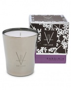 Experience the scent of white gardenia, karo karounde blossoms, crisp amaryllis and mediterranean cypress leaves. Created from all-natural beeswax combined with unique botanical waxes and the rarest and most seductive fine fragrance oils from around the world. Presented in nickel-finished glass. 60-hour burn time. 8 oz. 