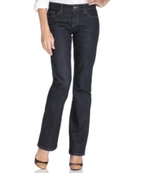 Tommy Hilfiger offers an American staple with these Hope bootcut jeans. Classic 5-pocket styling and a dark wash makes them a perfect match with anything from a button-front shirt to your favorite tee. Tommy Hilfiger offers an American staple with these Hope bootcut jeans. Classic 5-pocket styling and a dark wash makes them a perfect match with anything from a button-front shirt to your favorite tee.