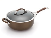 Circulon Symmetry Chocolate Hard Anodized 6-Qt. Covered Chef Pan with Helper Handle Circulon Symmetry Chocolate Hard Anodized 6-Qt. Covered Chef Pan with Helper Handle