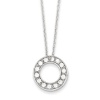 Sterling Silver Cz Circle Necklace