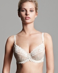 The Wacoal Embrace Lace underwire bra is made of semi-sheer microfiber with stunning embroidered details. Boasts unlined, seamed underwire cups for a shapely, supportive fit. Average fit with side support slings to give fuller figured women a little extra support. Coordinating Embrace Lace boy shorts available. Style #65191 The Wacoal Embrace Lace underwire bra is made of semi-sheer microfiber with stunning embroidered details. Boasts unlined, seamed underwire cups for a shapely, supportive fit. Average fit with side support slings to give fuller figured women a little extra support. Coordinating Embrace Lace boy shorts available. Style #65191