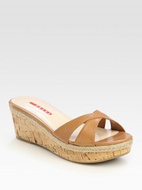 EXCLUSIVELY AT SAKS. Leather criss-cross design with cork and espadrille wedge. Cork and hemp wedge, 2½ (65mm)Cork platform, 1 (25mm)Compares to a 1½ heel (40mm)Leather upperLeather liningRubber solePadded insoleImportedOUR FIT MODEL RECOMMENDS ordering one half size up as this style runs small. EXCLUSIVELY AT SAKS. Leather criss-cross design with cork and espadrille wedge. Cork and hemp wedge, 2½ (65mm)Cork platform, 1 (25mm)Compares to a 1½ heel (40mm)Leather upperLeather liningRubber solePadded insoleImportedOUR FIT MODEL RECOMMENDS ordering one half size up as this style runs small.