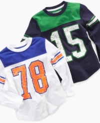 Dress your little quarterback in bright colors and cute style with this Greendog football jersey. Dress your little quarterback in bright colors and cute style with this Greendog football jersey.