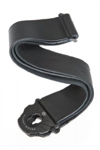 Planet Waves Planet Lock Leather Guitar Strap, Black