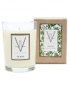 Inspired by a commitment to the environment--it's a luxury candle line with a conscience. A lush blend of natural soy wax and fragrance oils, each Eco-Luxe candle is finished with a cotton wick to produce a clean-burning, long-lasting, exquisetly fragrant candle. All components of the Eco-Luxe Collection are recycled, recyclable and/or biodegradable. VERTE contains crisp notes of Hyacinth, Narcissus, and Green Leaves. 6.5 oz.