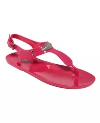 Take summer a little less seriously. MICHAEL Michael Kors brings old-school fun in the form of jelly sandals. A metal logo plate lends his signature touch of sophistication. Take summer a little less seriously. MICHAEL Michael Kors brings old-school fun in the form of jelly sandals. A metal logo plate lends his signature touch of sophistication.
