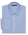 Michael Kors Check Dress Shirt - Regular Fit, French Cuffs