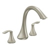 Moen T943BN Eva Two-Handle High Arc Roman Tub Faucet without Valve, Brushed Nickel