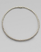 From the Classic Chain Collection. An elegantly woven chain of sterling silver.Sterling silver Length, about 20 Pusher Clasp Imported