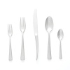 Designed by Savniel et Roze, Christofle's Élémentaire flatware features smooth, shapely lines in matte stainless steel.