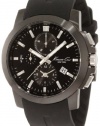 Kenneth Cole New York Men's KC1844 Dress Sport Triple Black Chronograph Silver Details Watch