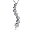 1/2ct. Journey Diamond Pendant-Necklace in 10K White Gold on an 18 Chain