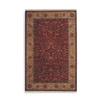 A pale, tiered garden border surrounds a lush field filled with animal figures on this opulent Karastan rug. After weaving, each rug is treated with a special hand wash that infuses the colors with a radiant heirloom patina. A pale, tiered garden border surrounds a lush field filled with animal figures on this opulent Karastan rug. After weaving, each rug is treated with a special hand wash that infuses the colors with a radiant heirloom patina.