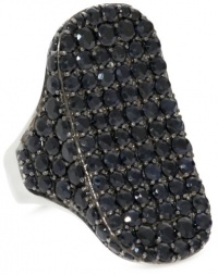 Elizabeth and James Saddle Collection Black Sapphire Sterling Silver Knuckle Ring, Size 6 Elizabeth and James Saddle Collection Black Sapphire Sterling Silver Knuckle Ring, Size 6