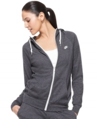 Rendered in a soft heathered cotton blend, this Nike hoodie is sure to become your new gym essential. Check out the matching pants to make a set! Rendered in a soft heathered cotton blend, this Nike hoodie is sure to become your new gym essential. Check out the matching pants to make a set!