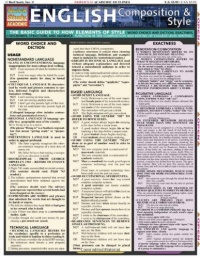 English Composition & Style (Quickstudy Reference Guides - Academic) English Composition & Style (Quickstudy Reference Guides - Academic)