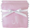 Princess Linens Garden Pique Burp Pad Set - Light Pink with White Rick Rack Trim-N