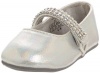 Stuart Weitzman Layette Baby Sugar Ballet Flat (Infant/Toddler),Silver,6 M US Toddler