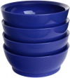 CaliBowl Non-Spill 28-Ounce Low Profile Bowl with Non-Slip Base, Set of 4, Blue