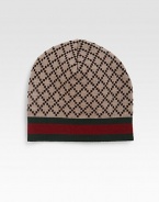 Knit hat in a rich wool with signature diamante pattern and web detail.WoolDry cleanMade in Italy