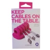 Quirky Cordies Desktop Cable Management for power cords and charging accessory cables (Pink)