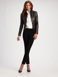 Seamless, slim leg design with zip closures along the ankles.Banded waist Flat front Side zipper Ankle zippers Rise, about 19 Inseam, about 28 75% viscose/17% polyamide/8% elastane Dry clean Made in Italy Additional Information Women's Premier Designer & Contemporary Size Guide Seamless, slim leg design with zip closures along the ankles.Banded waist Flat front Side zipper Ankle zippers Rise, about 19 Inseam, about 28 75% viscose/17% polyamide/8% elastane Dry clean Made in Italy Additional Information Women's Premier Designer & Contemporary Size Guide