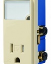 Cooper Wiring Devices TR7735V-BOX 3-Wire Receptacle Combo Nightlight with Tamper Resistant 2-Pole, Ivory