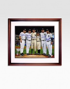 Commemorate the winning history of Yankee Stadium with this one-of-a-kind tribute to Yankees greatness. Altogether on one timeless photo are the pitchers and catchers of the only 3 perfect games in Yankees history: Joe Girardi, David Cone, Jorge Posada, David Wells, Yogi Berra and Don Larsen.