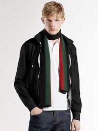 Lightweight nylon jacket with melange jersey lining and signature web detail at the neck. Zip front Side pockets Knit cuffs and hem About 25 from shoulder to hem Polyamide Dry clean Made in Italy Lightweight nylon jacket with melange jersey lining and signature web detail at the neck. Zip front Side pockets Knit cuffs and hem About 25 from shoulder to hem Polyamide Dry clean Made in Italy
